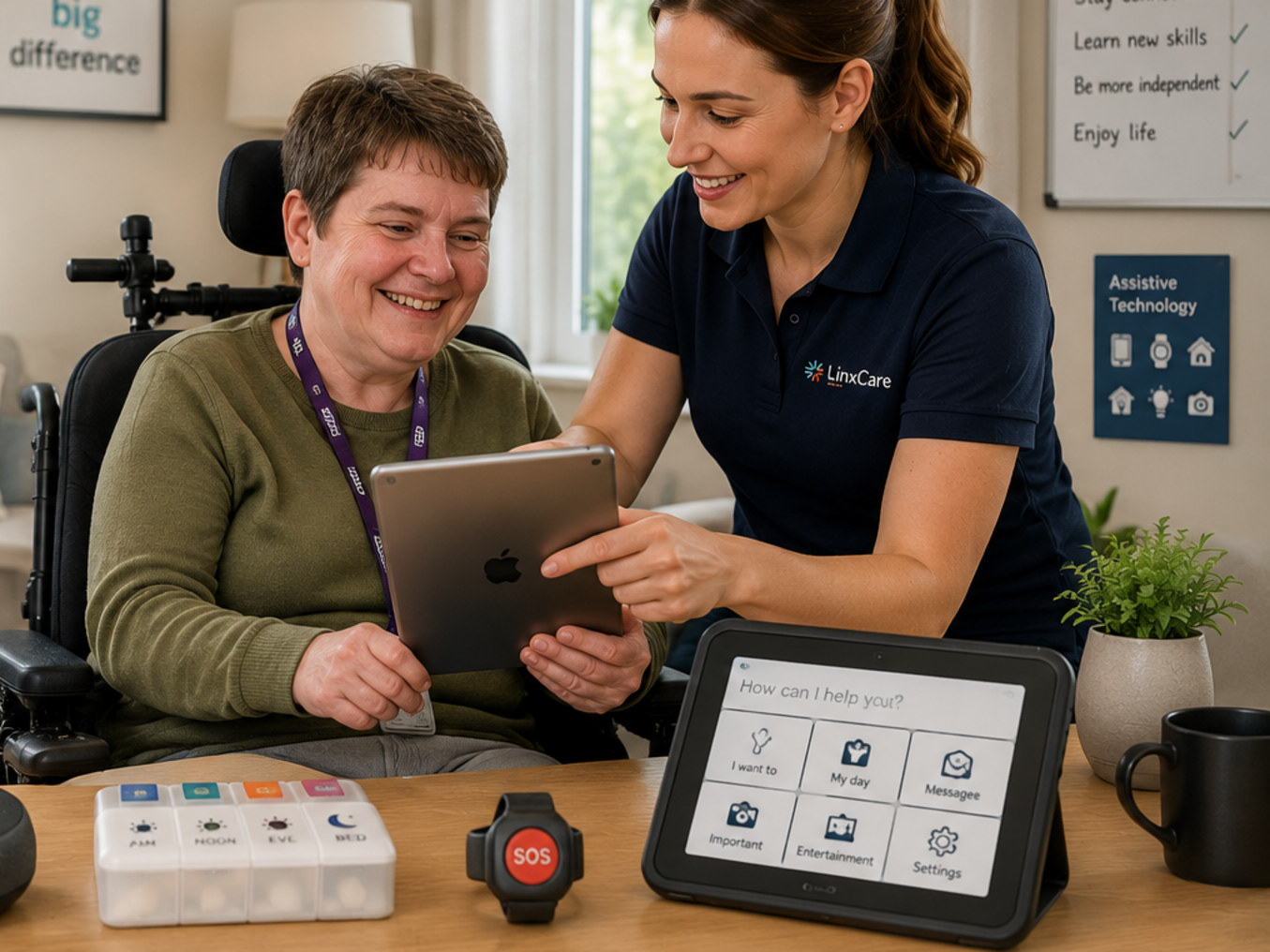 Personalised one-to-one tablet training in a comfortable home setting